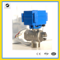 TF 3port actuator electric T flow ball valve CWX-15Q DC6V DN15/20 1/2'' 3/4'' 3-way